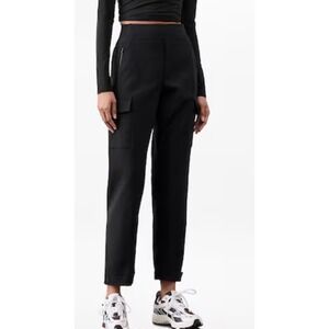 Athleta Black Ankle high rise Cargo Pants Womens Size 8T Straight‎ Leg